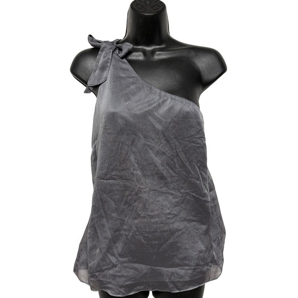 The Limited Tops - NWT The Limited One Shoulder Top Womens Gray Sequin Whimsigoth Retro Y2K Size XS